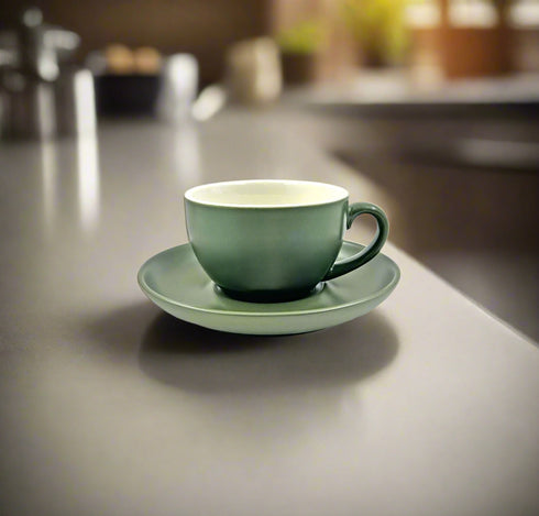 Pine Cappuccino Cup & Saucer - Vj Coffee